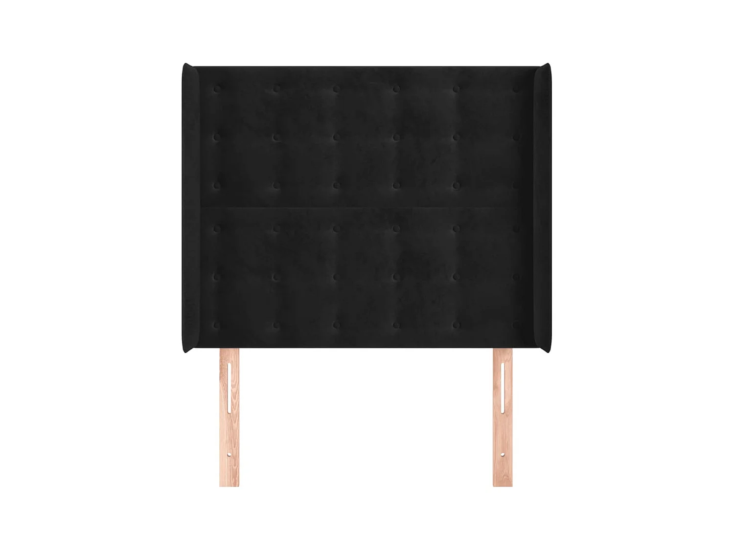 Kopfteil mit Flügeln Schwarz 93x16x118/128 cm Samt