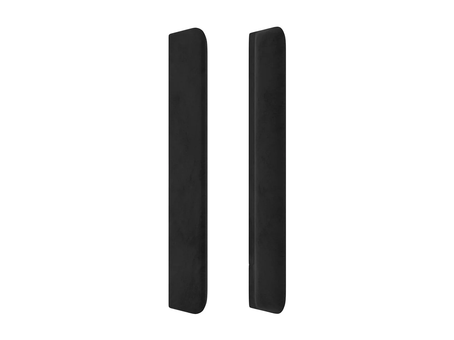 Tête de lit avec oreilles Noir 93x16x118/128 cm Velours