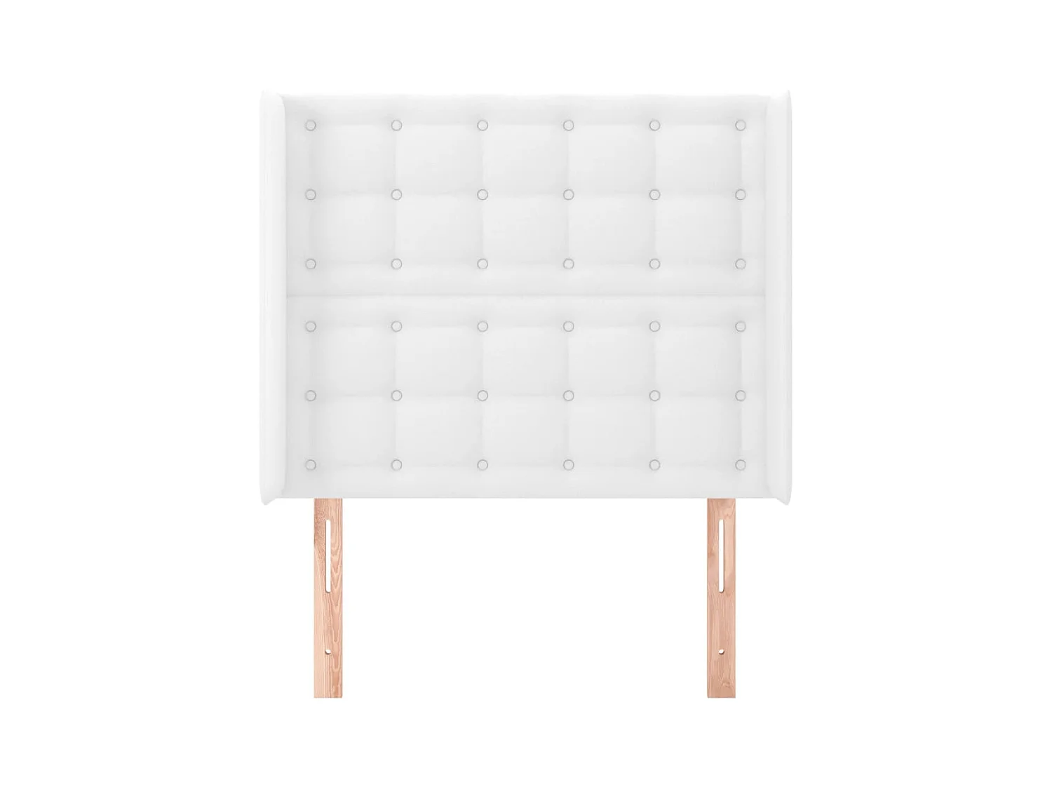 Hoofdbord met vleugels Wit 83x16x118/128 cm Kunstleer