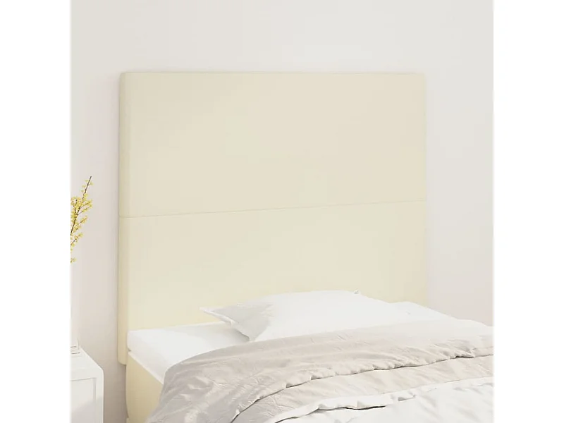 Cabeceros 2 uds Crema 90x5x78/88 cm Polipiel