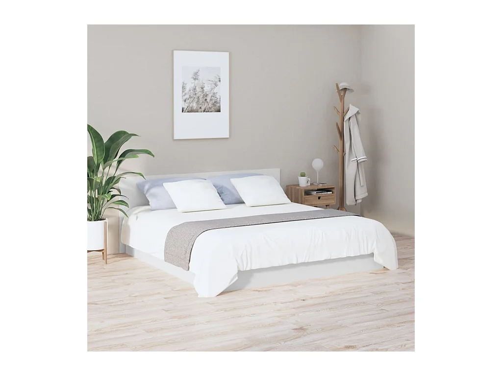 Wit hoofdeinde 200x1.5x80 cm Technisch hout