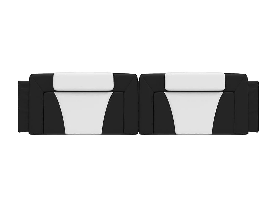 Cojín cabecero blanco y negro 200 cm piel sintética