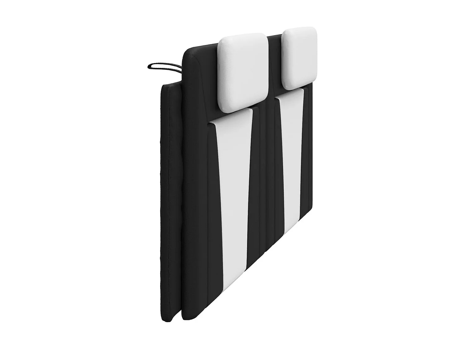 Cojín cabecero blanco y negro 200 cm piel sintética