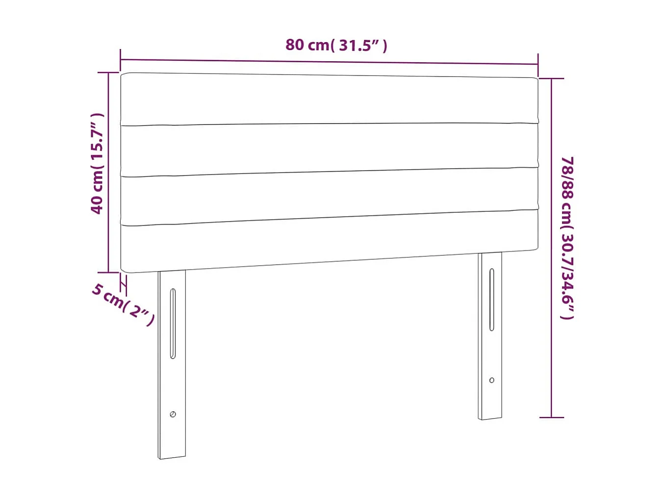 Donkergrijs hoofdbord 80x5x78/88 cm fluweel