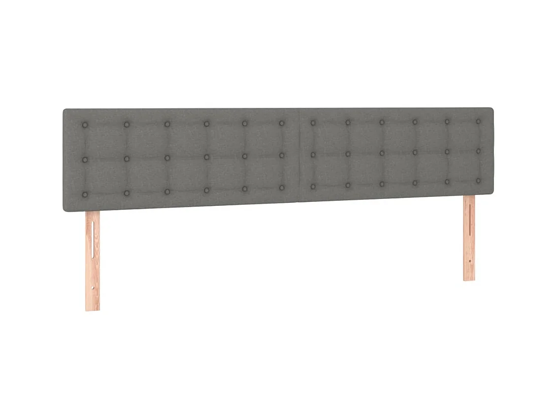 LED-Kopfteil Dunkelgrau 180x5x78/88 cm Stoff