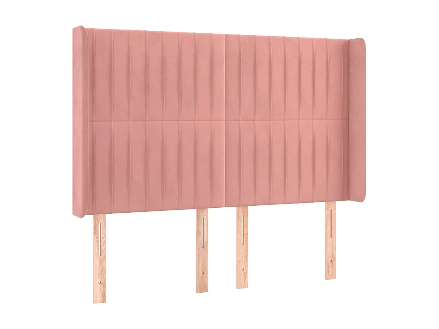 Testiera con ali Rose 147x16x118/128 cm Velluto