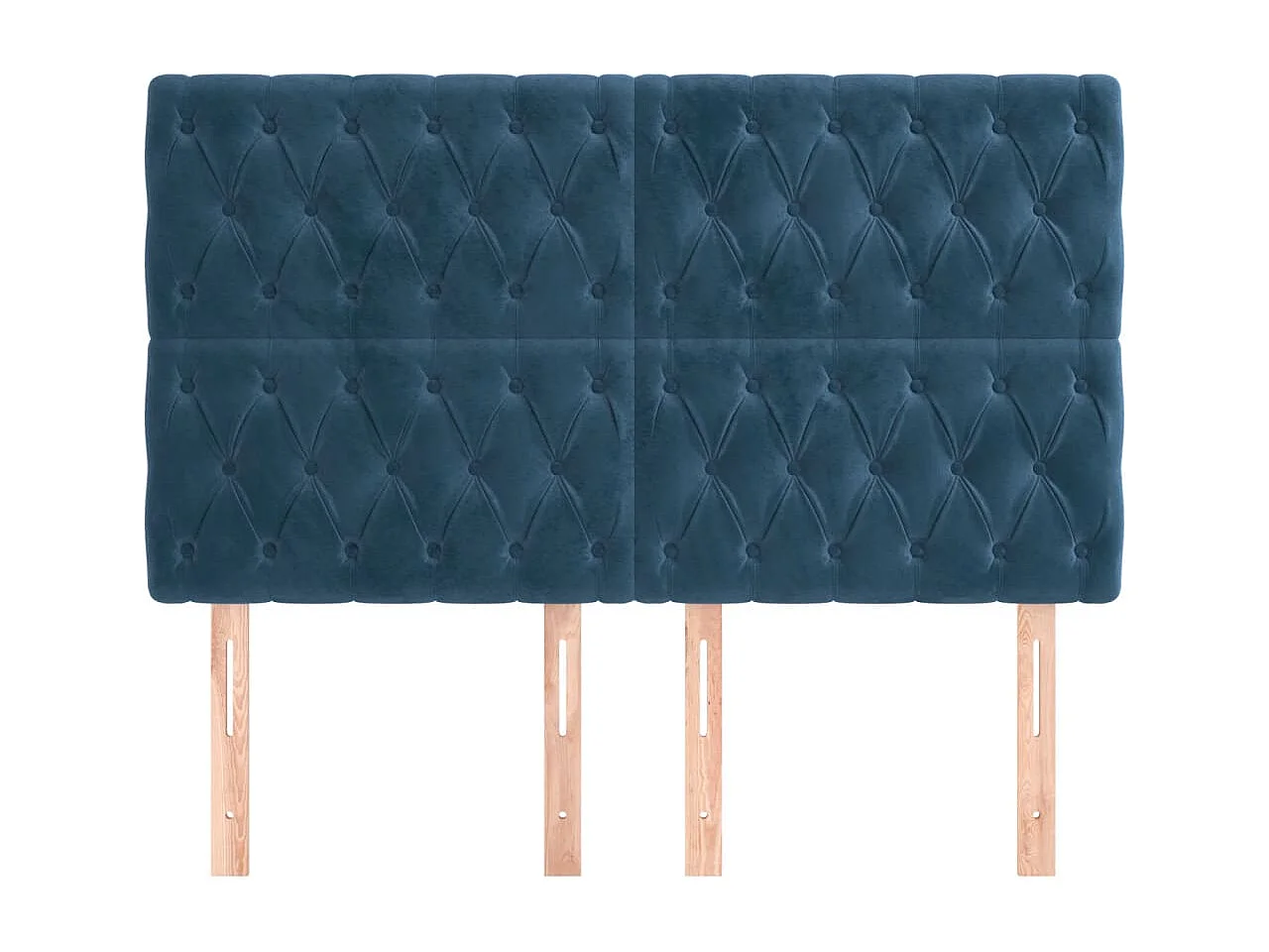Têtes de lit 4 pcs Bleu foncé 80x7x78/88 cm Velours