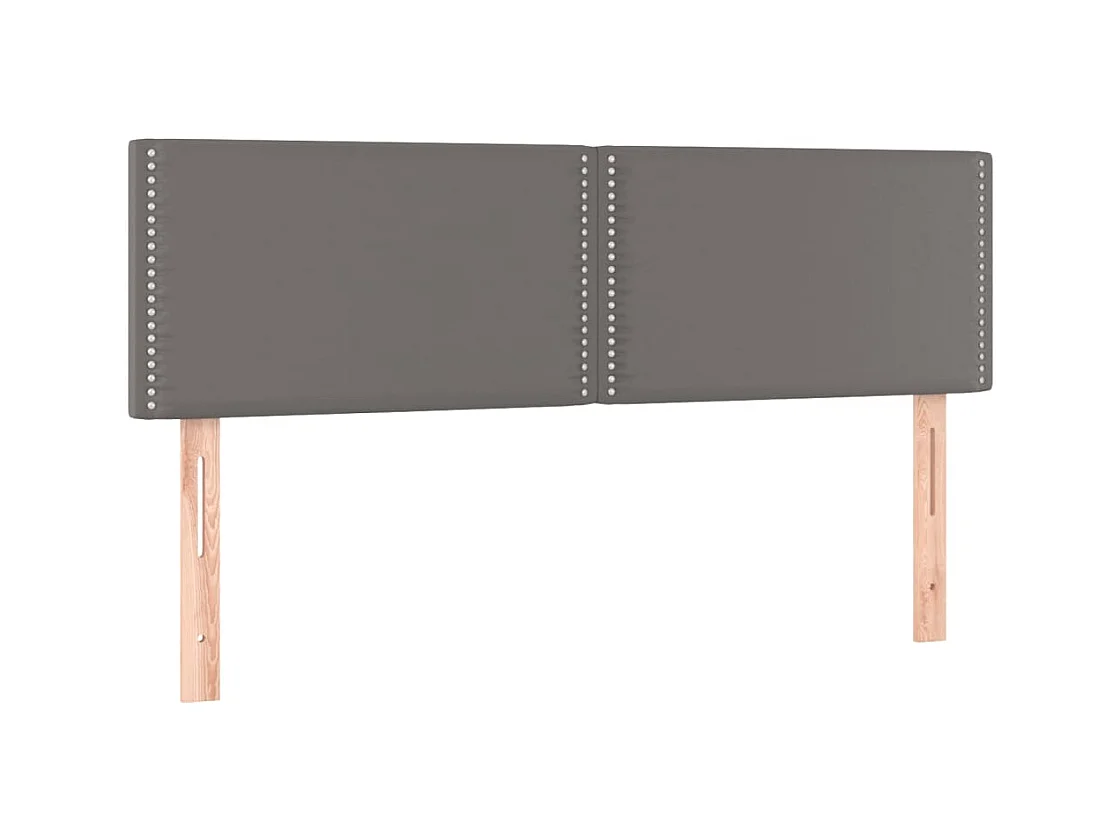 Kopfteile 2 Stk. Grau 72x5x78/88 cm Kunstleder