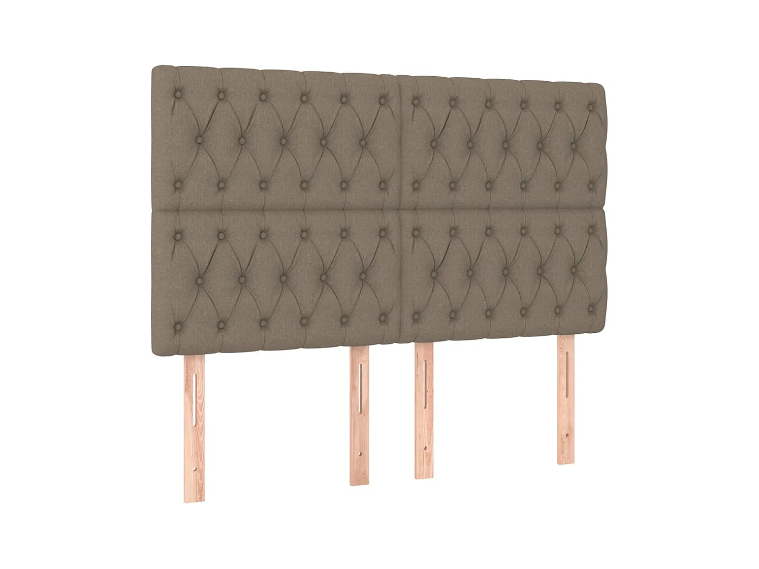 Taupe LED Hoofdbord 144x7x118/128 cm Stof