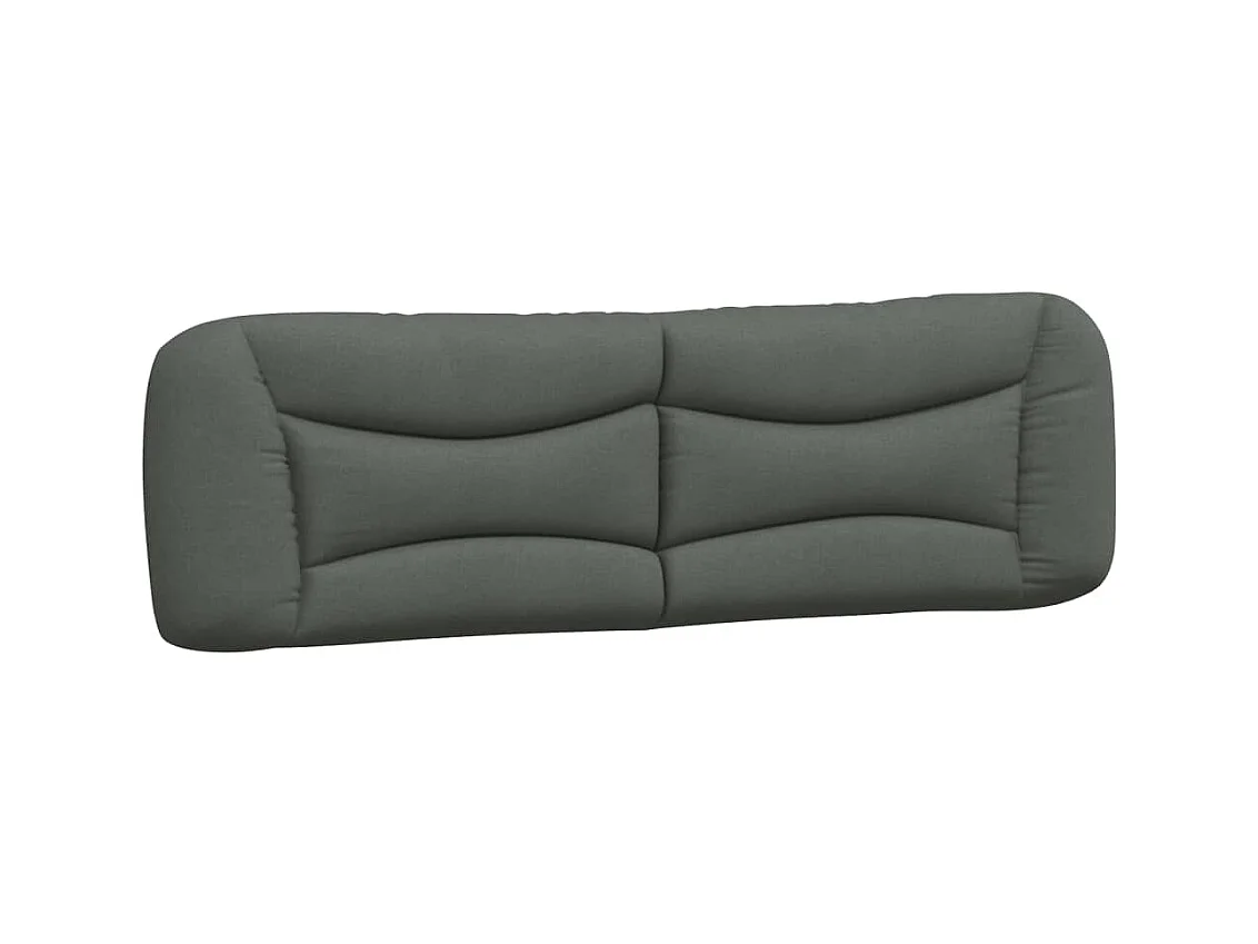 Cojín cabecero de tela gris oscuro 180 cm