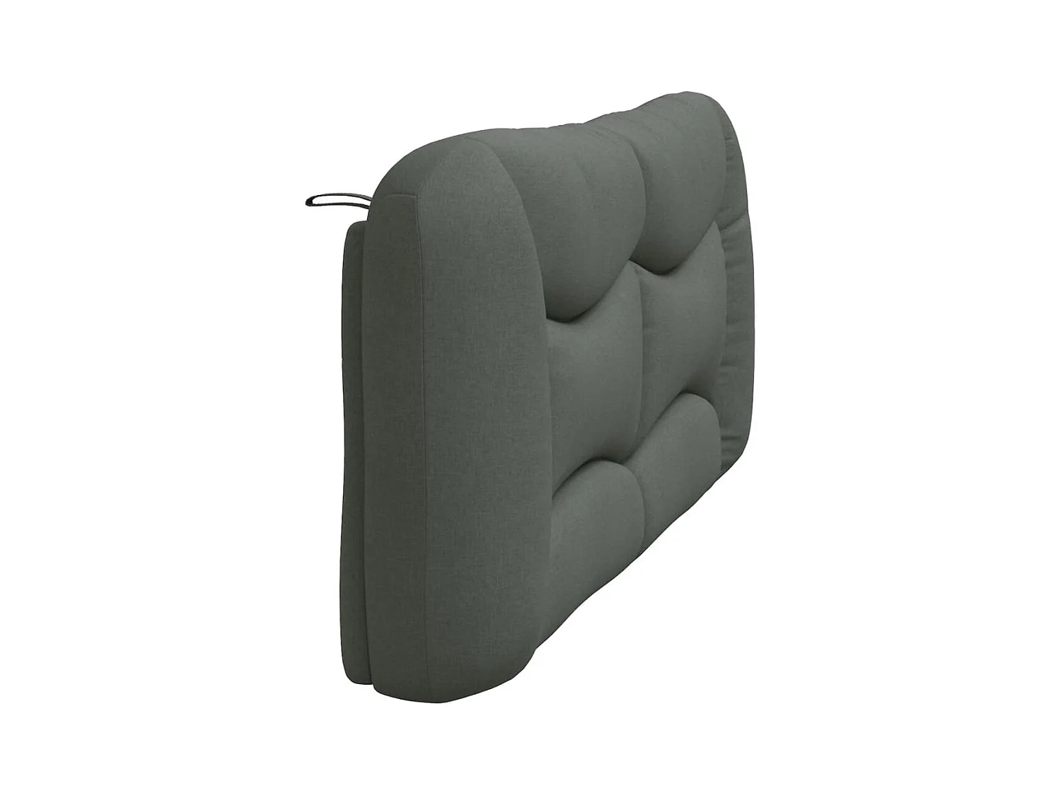 Cojín cabecero de tela gris oscuro 180 cm