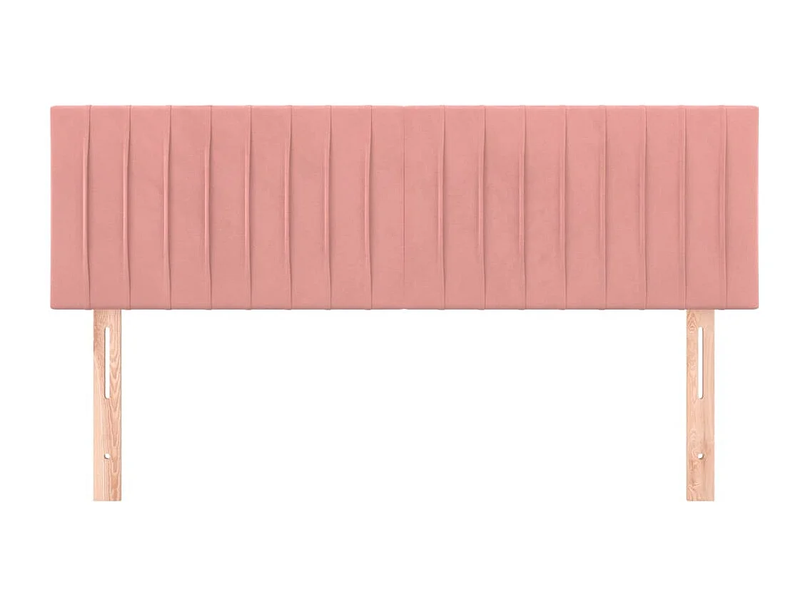 Testiere 2 pezzi Rosa 72x5x78/88 cm Velluto