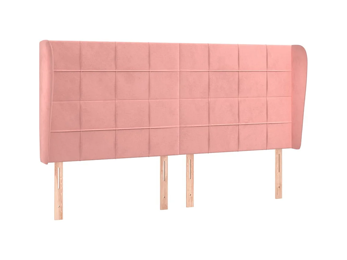 Hoofdbord met vleugels Rose 183x23x118/128 cm Fluweel