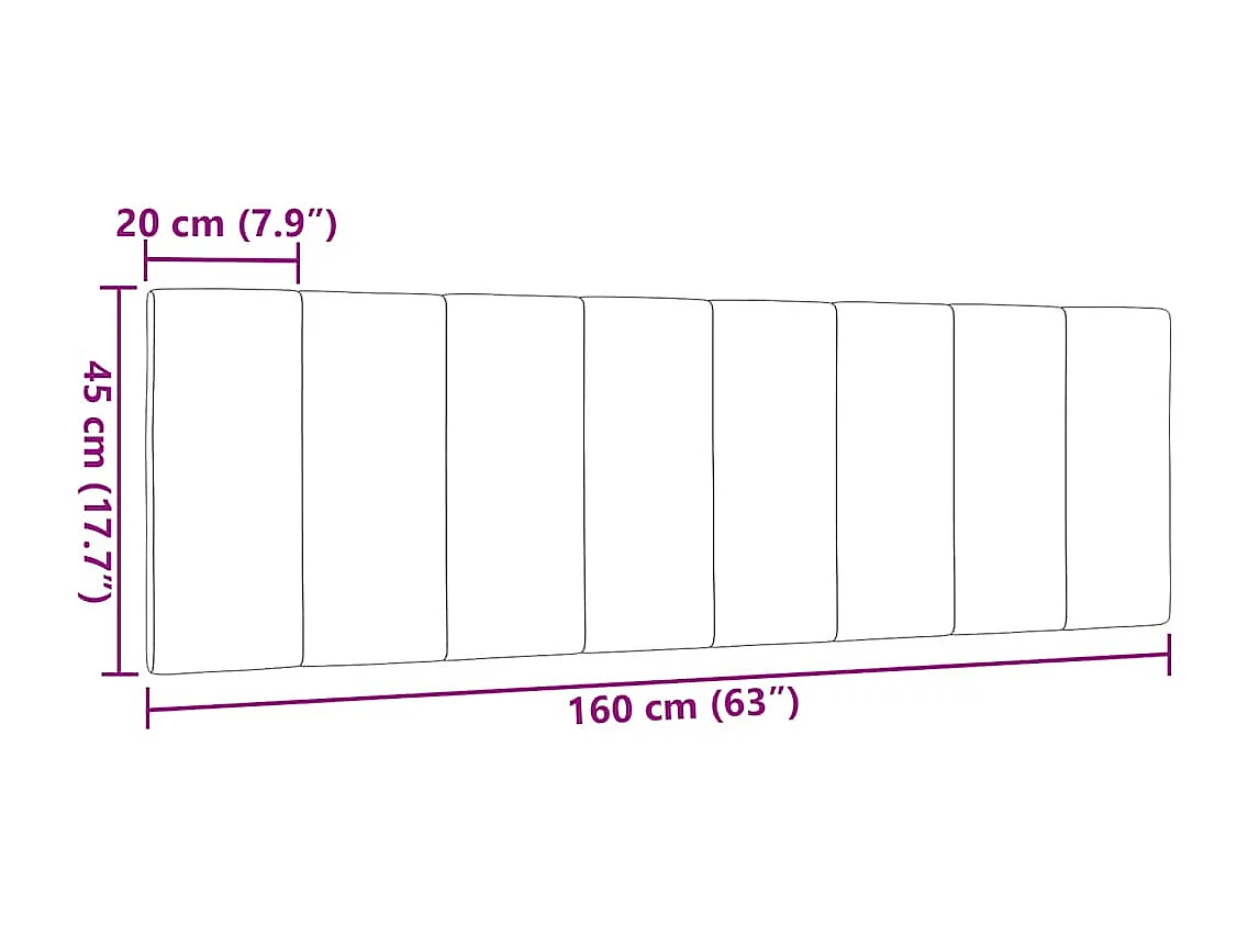 Cuscino testiera blu in tessuto 160 cm