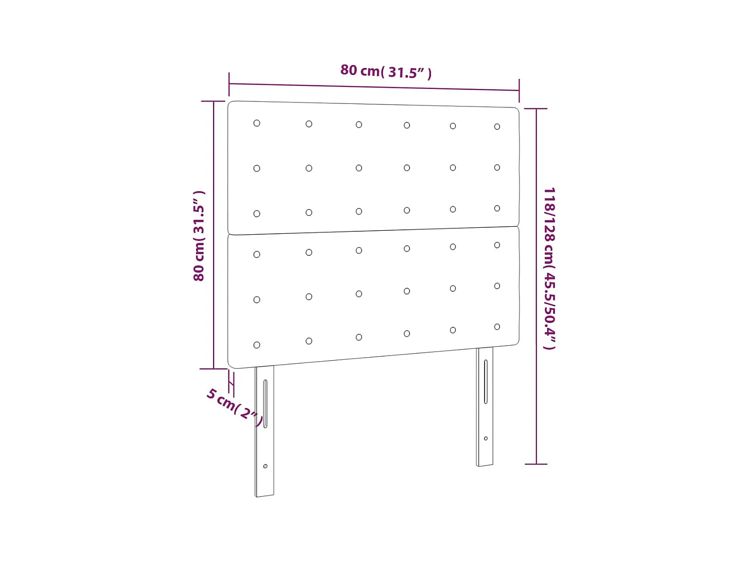 Hoofdborden 2 stuks Donkergroen 80x5x78/88 cm Fluweel