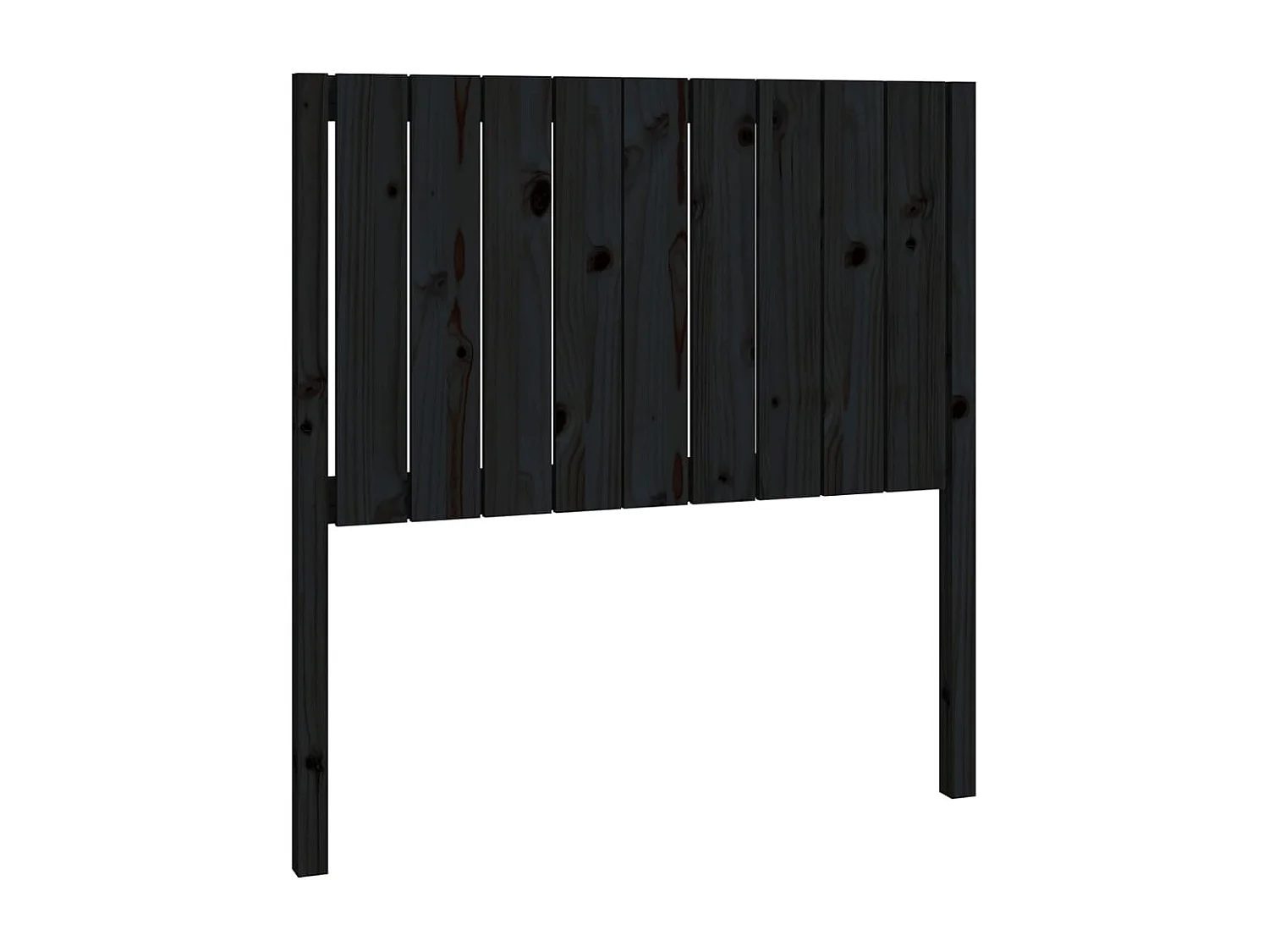 Tête de lit Noir 95,5x4x100 cm Bois massif de pin