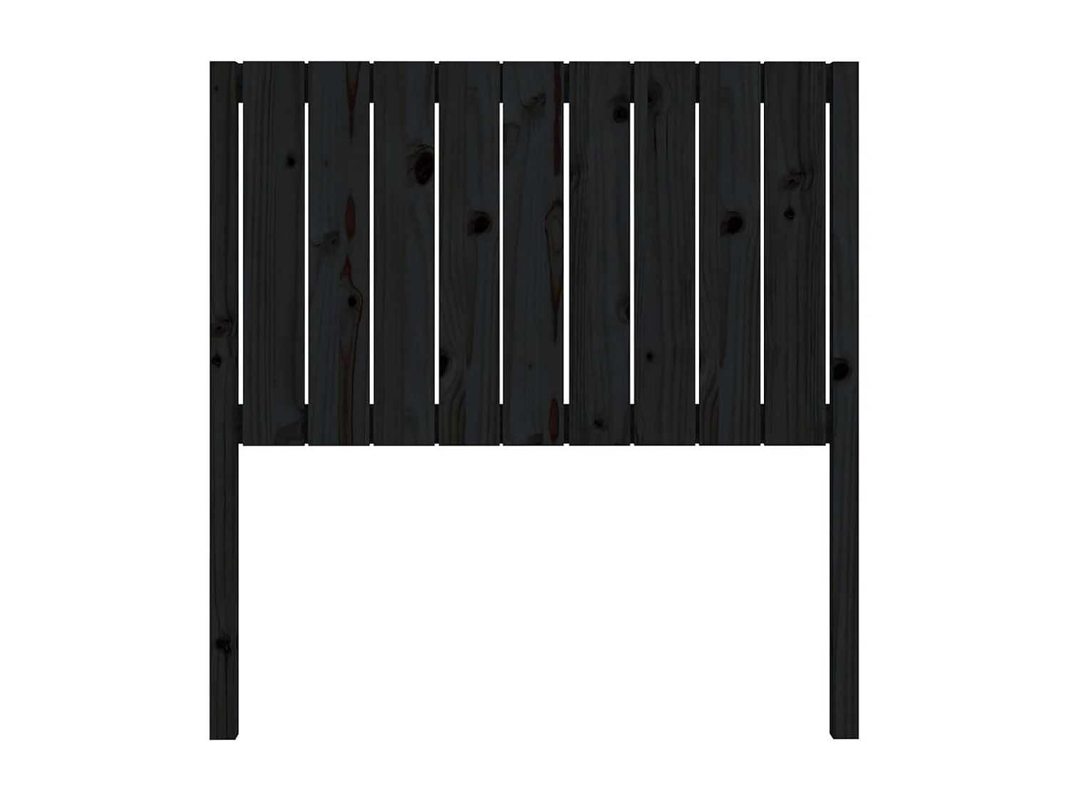 Tête de lit Noir 95,5x4x100 cm Bois massif de pin