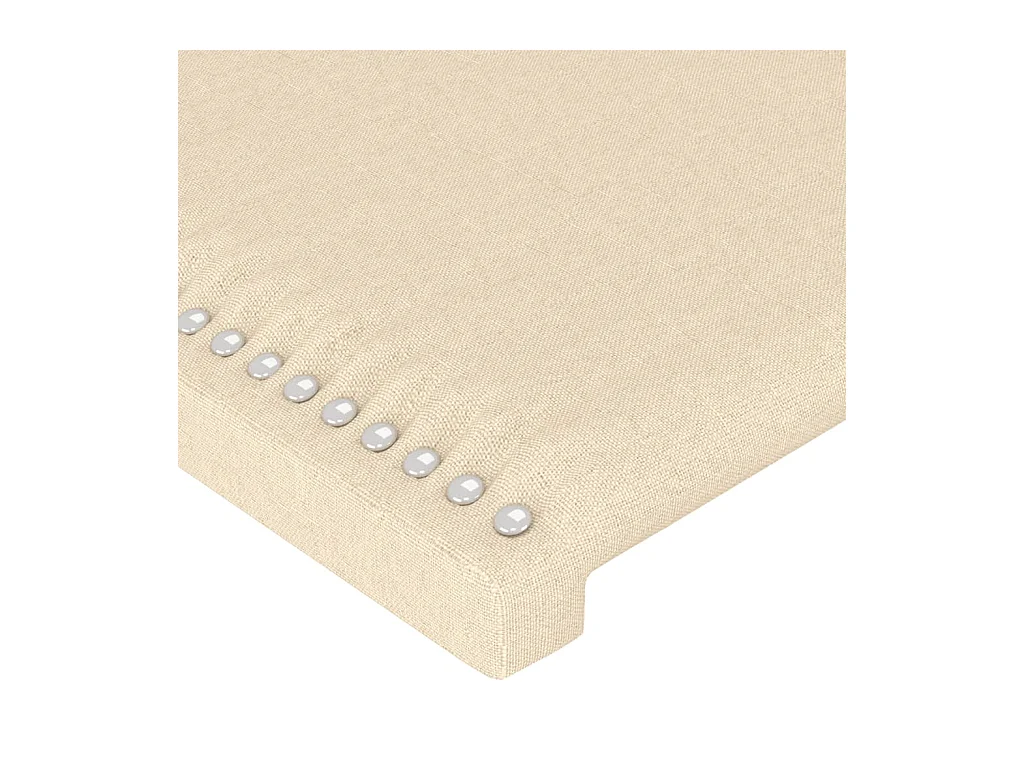 LED Hoofdbord Crème 103x16x118/128 cm Stof