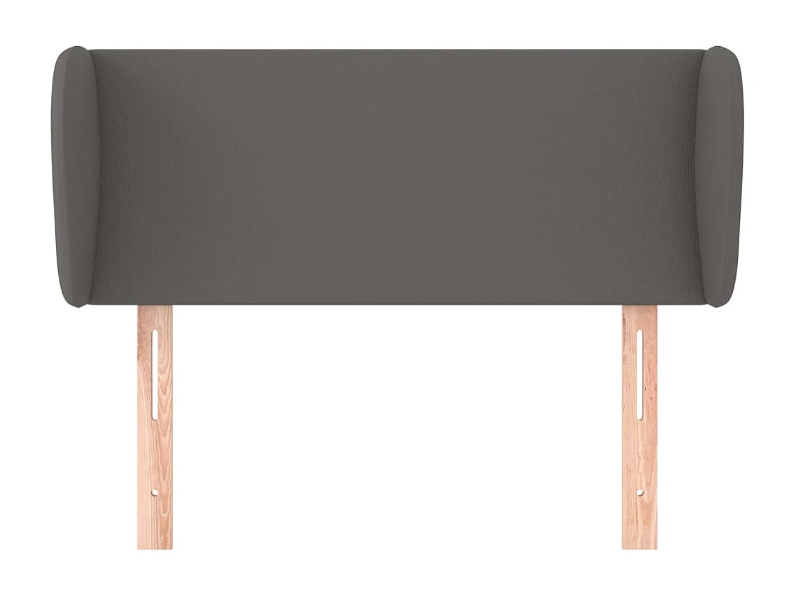 Tête de lit avec oreilles Gris 93x23x78/88 cm Similicuir