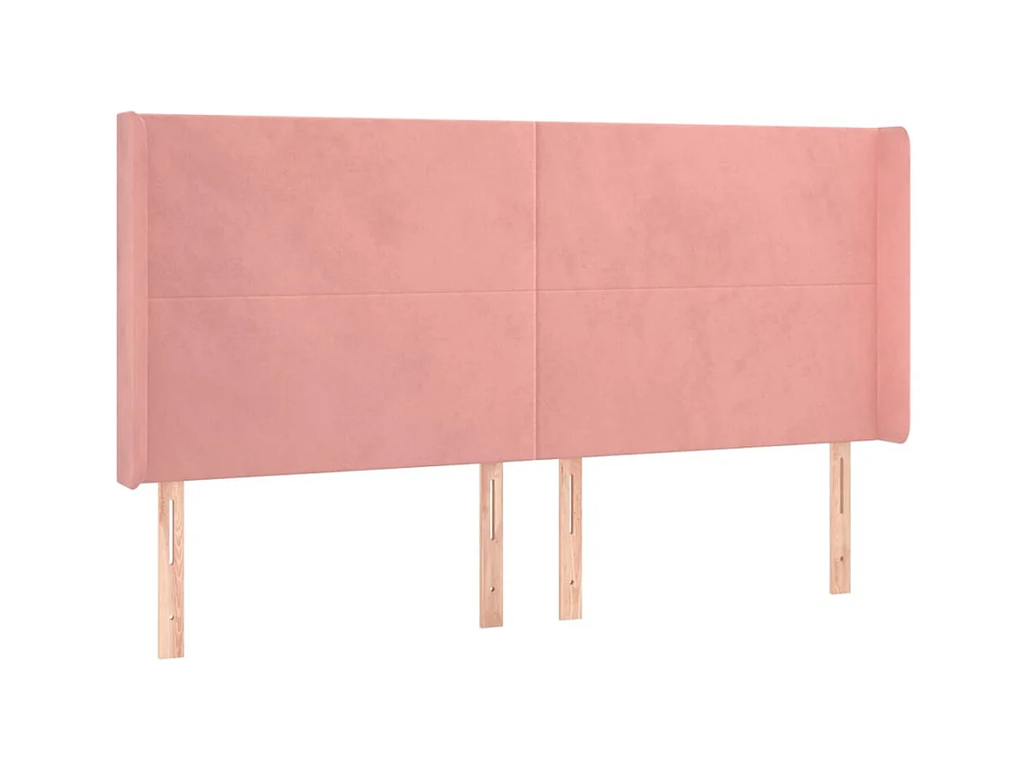 Cabecero LED Rosa 163x16x118/128 cm Terciopelo