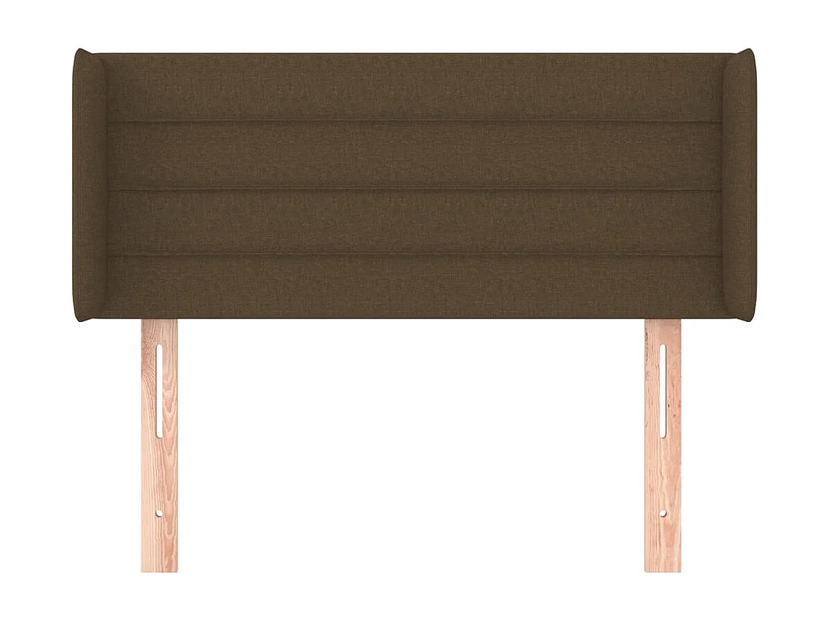 Tête de lit avec oreilles Marron Foncé 83x16x78/88 cm Tissu