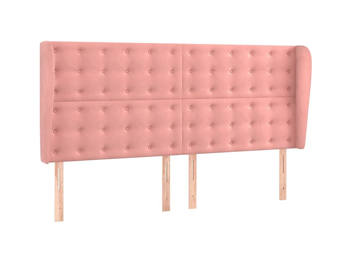 Hoofdbord met vleugels Rose 183x23x118/128 cm Fluweel