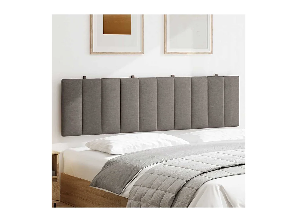 Taupe hoofdbordkussen 180 cm stof