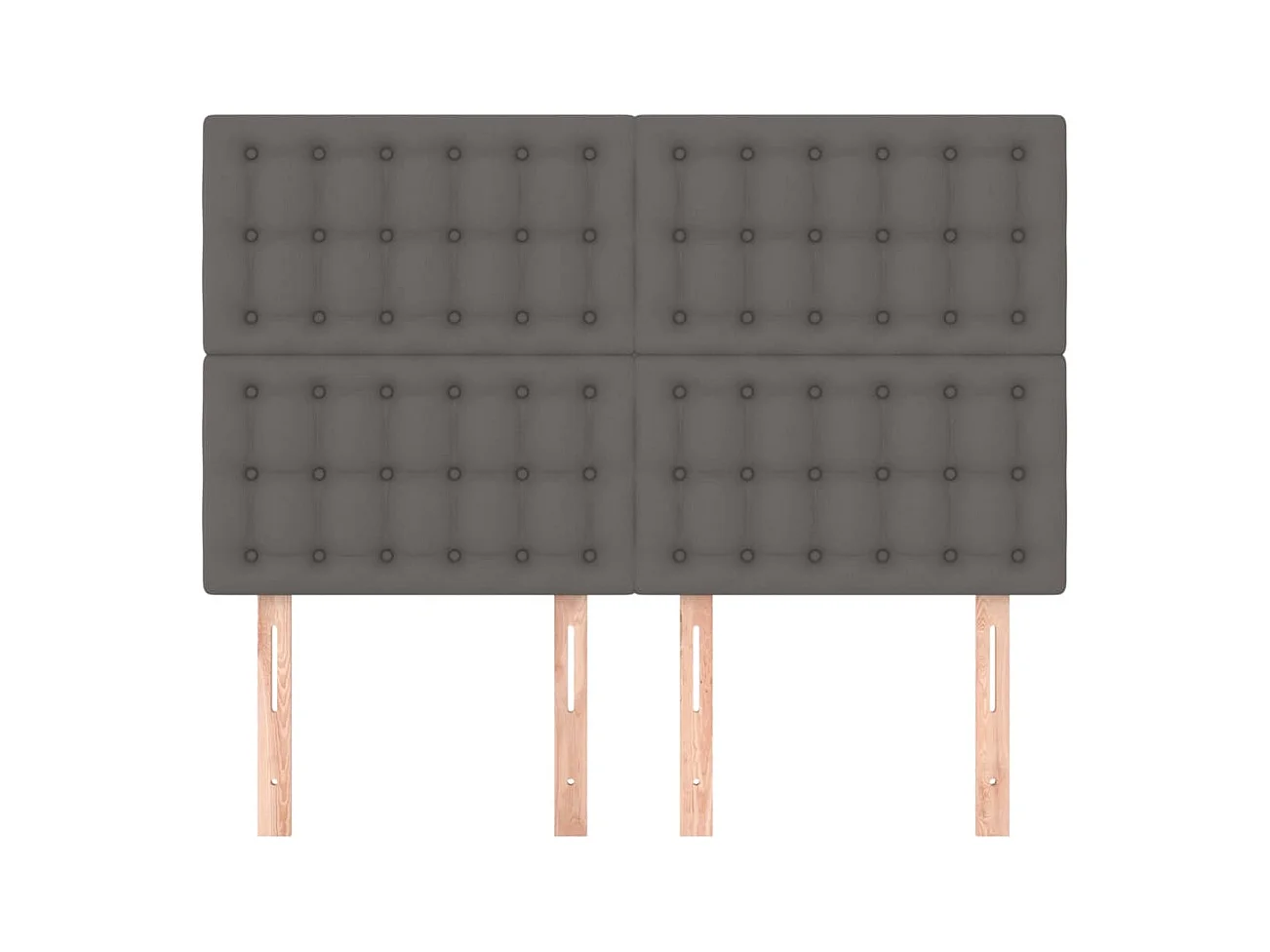 Têtes de lit 4 pcs Gris 72x5x78/88 cm Similicuir