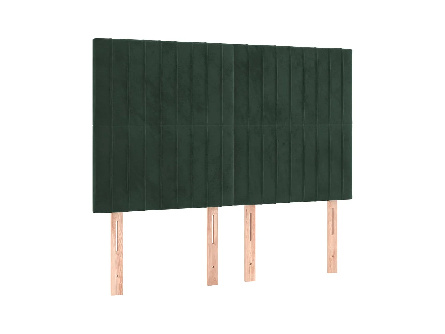 Hoofdborden 4 stuks Donkergroen 72x5x78/88 cm Fluweel