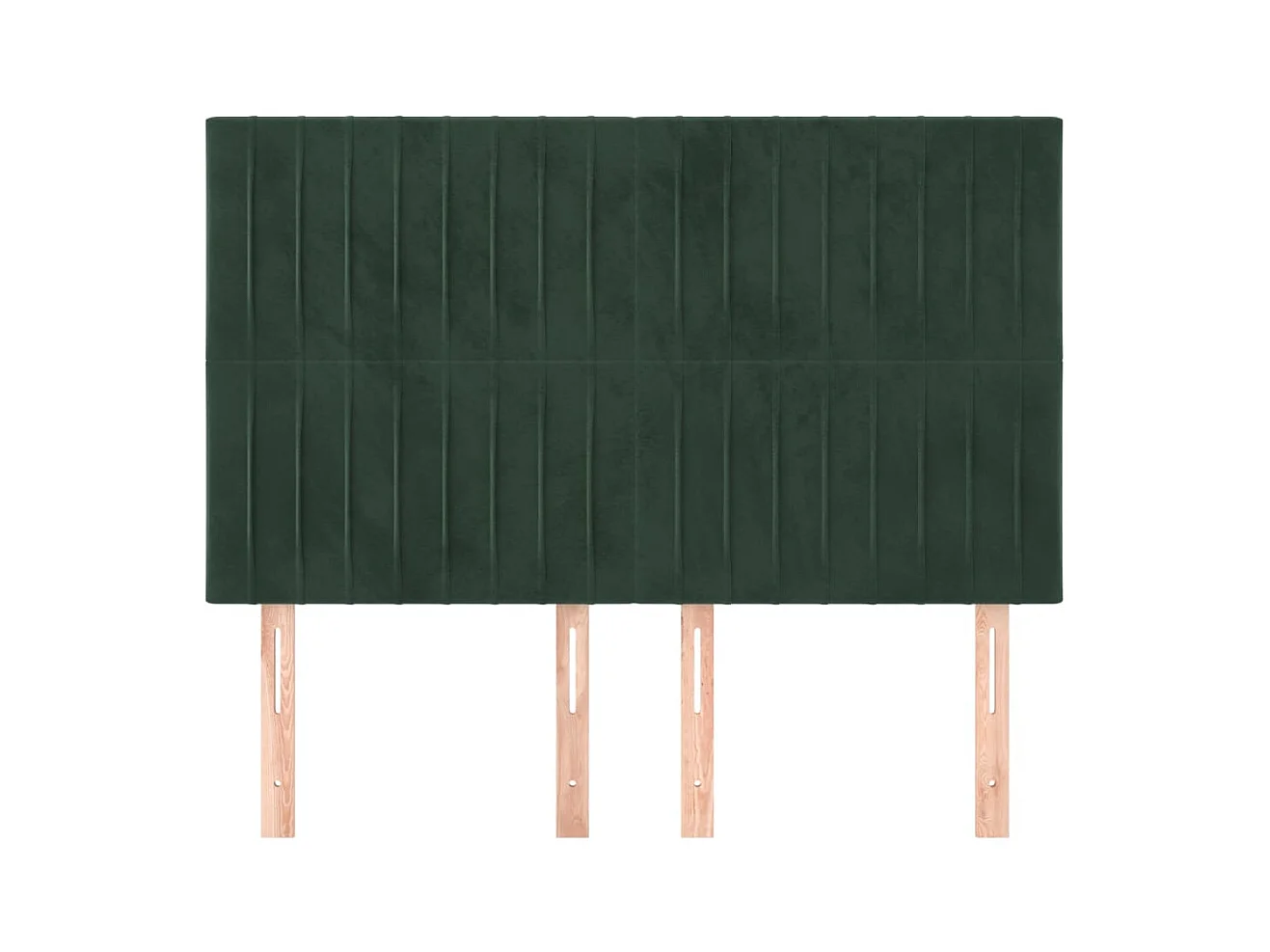 Hoofdborden 4 stuks Donkergroen 72x5x78/88 cm Fluweel