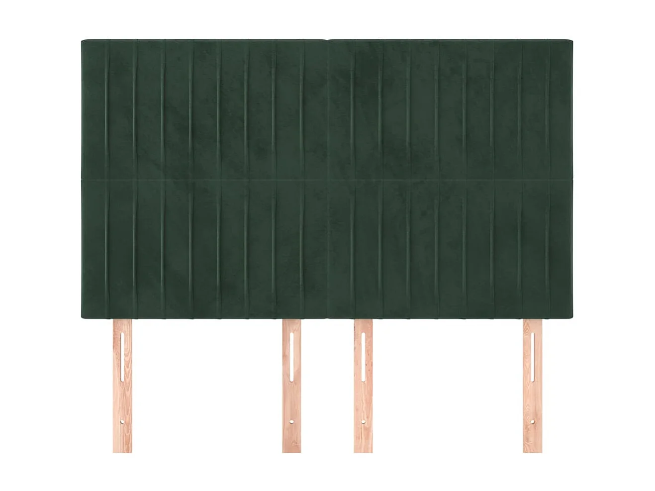 Hoofdborden 4 stuks Donkergroen 72x5x78/88 cm Fluweel