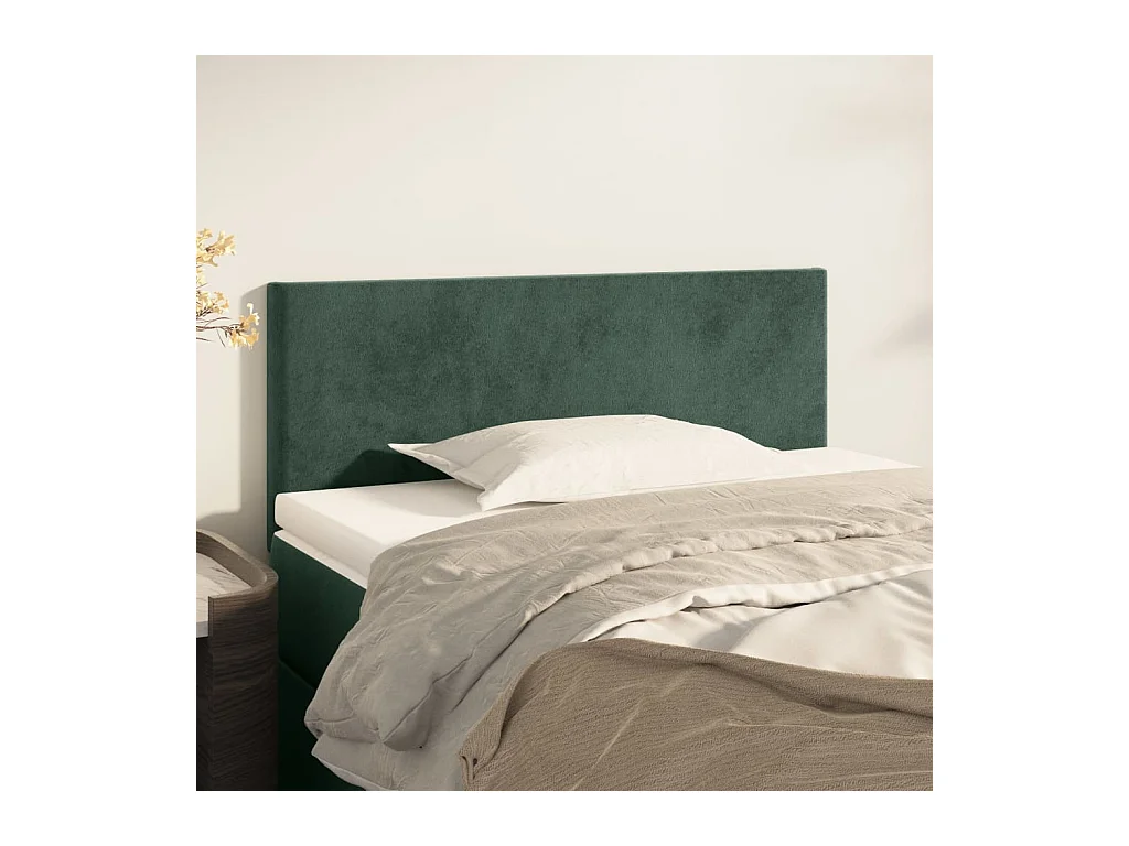 Tête de lit Vert foncé 90x5x78/88 cm Velours