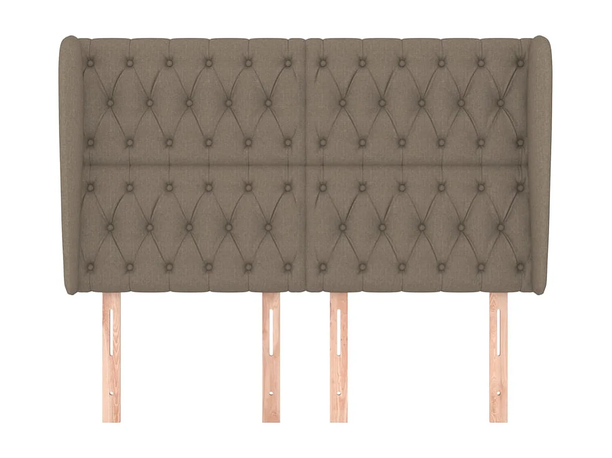 Testiera con ali Taupe 147x23x118/128 cm Tessuto