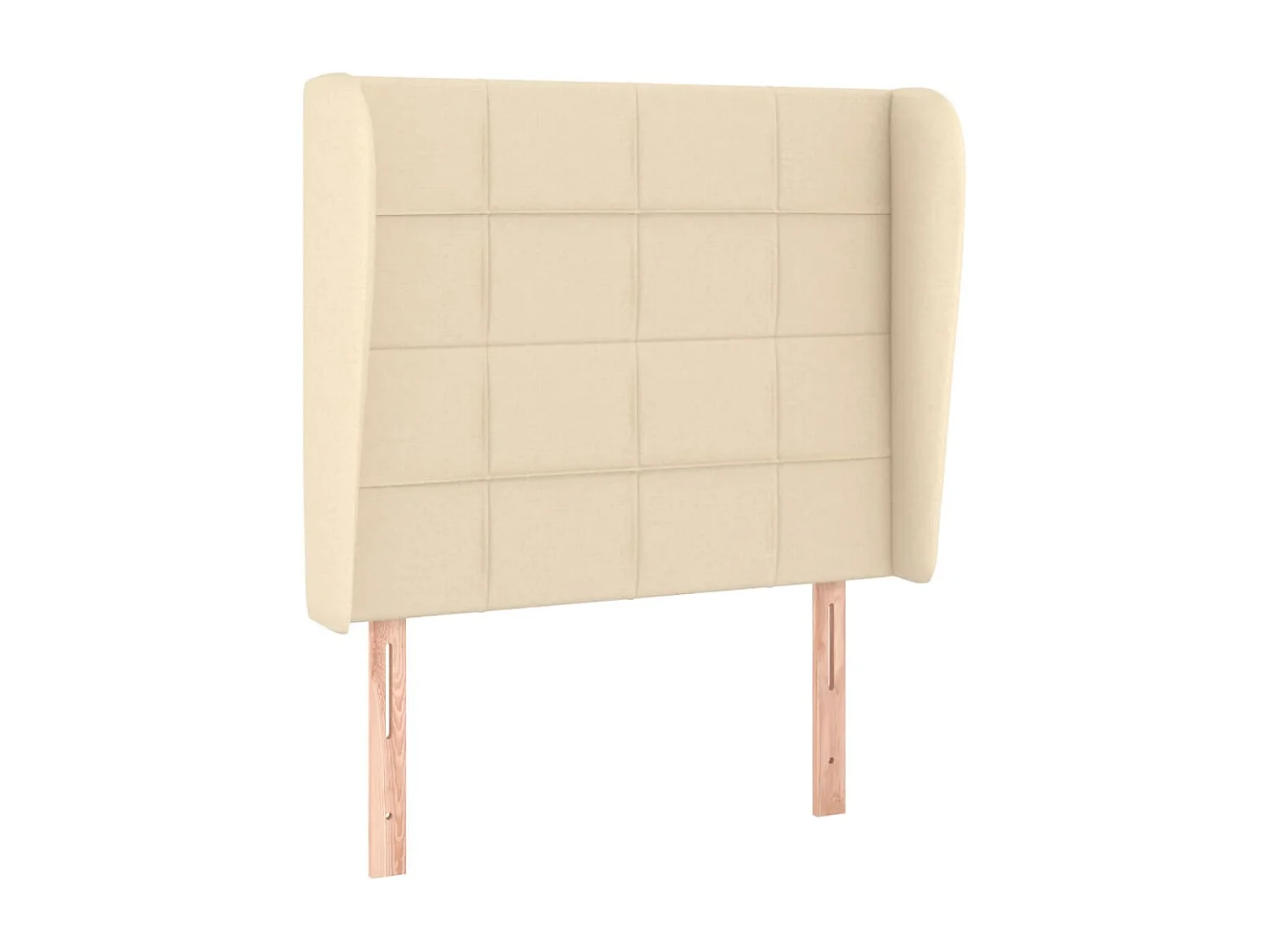 Testiera con ali Crema 103x23x118/128 cm Tessuto