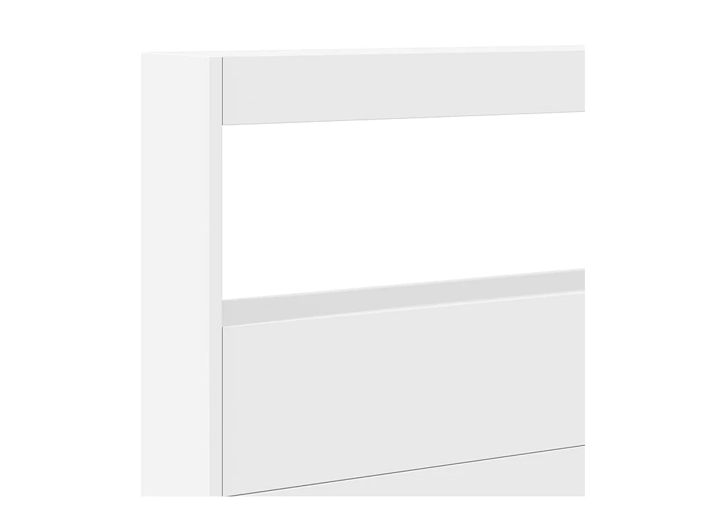 Hoofdbord kledingkast met witte LED 220x17x102 cm