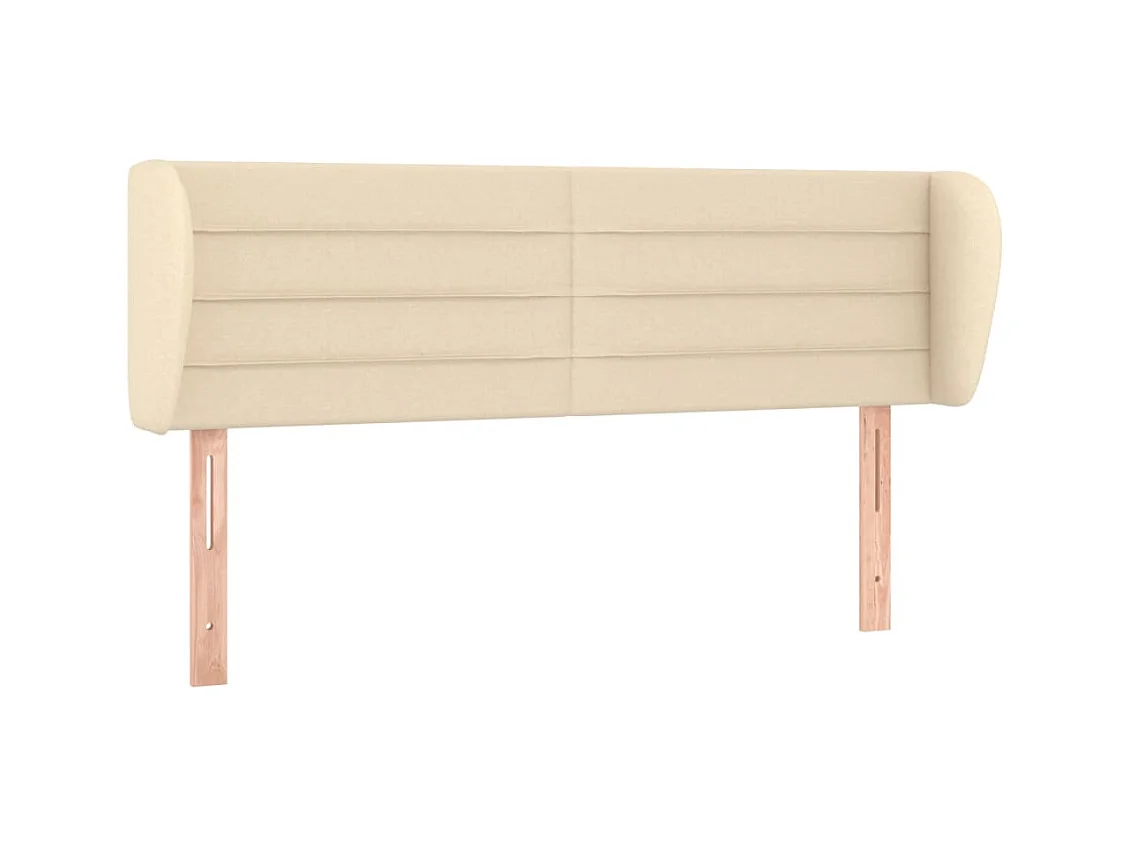 Hoofdbord met vleugels Crème 147x23x78/88 cm Stof