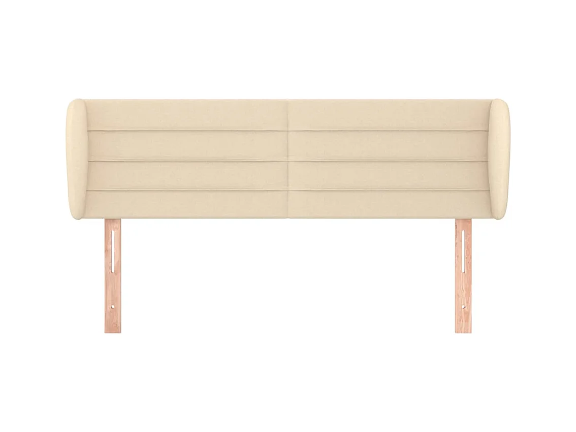 Hoofdbord met vleugels Crème 147x23x78/88 cm Stof