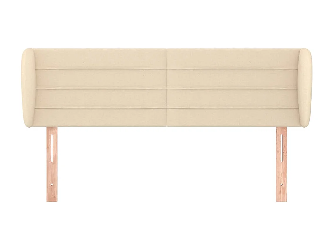 Tête de lit avec oreilles Crème 147x23x78/88 cm Tissu