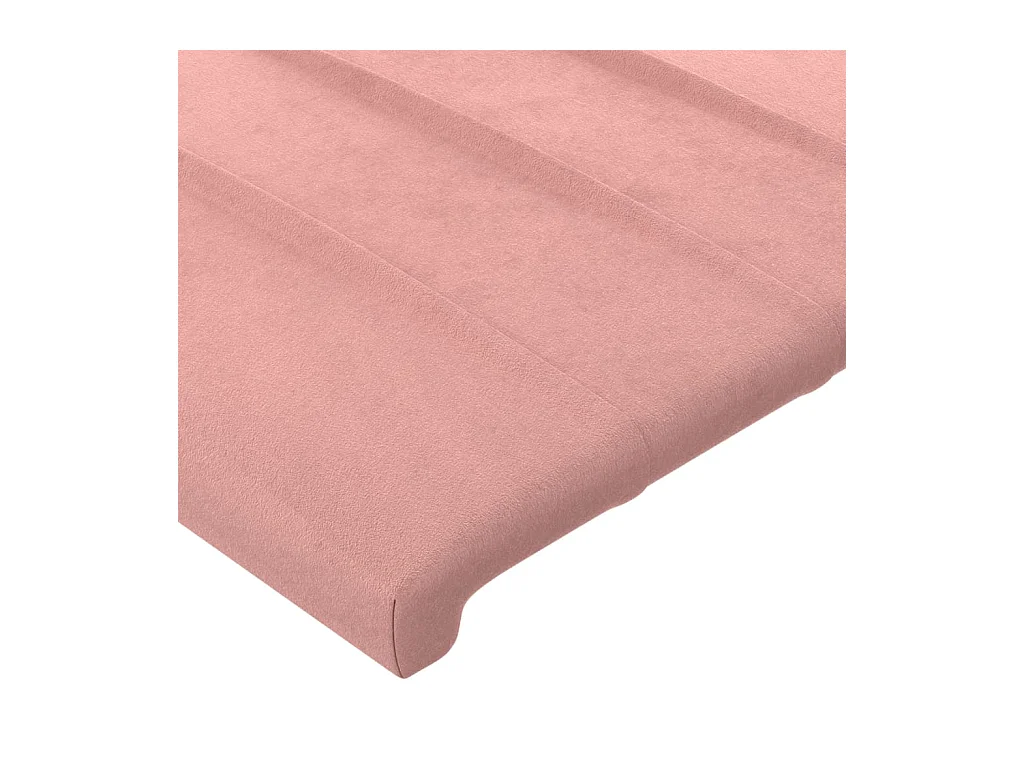 Tête de lit à LED Rose 200x5x118/128 cm Velours