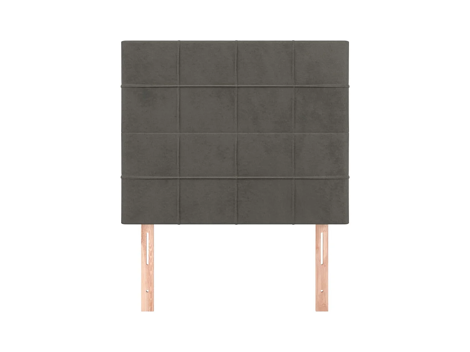 Kopfteile 2 Stk. Dunkelgrau 90x5x78/88 cm Samt