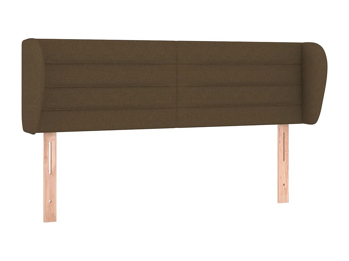 Cabecero con alas Marrón oscuro 147x23x78/88 cm Tela