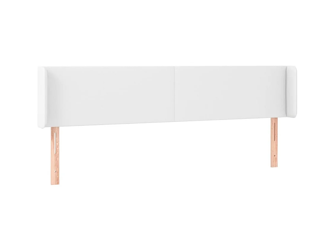 Cabecero LED Blanco 163x16x78/88 cm Piel Sintética