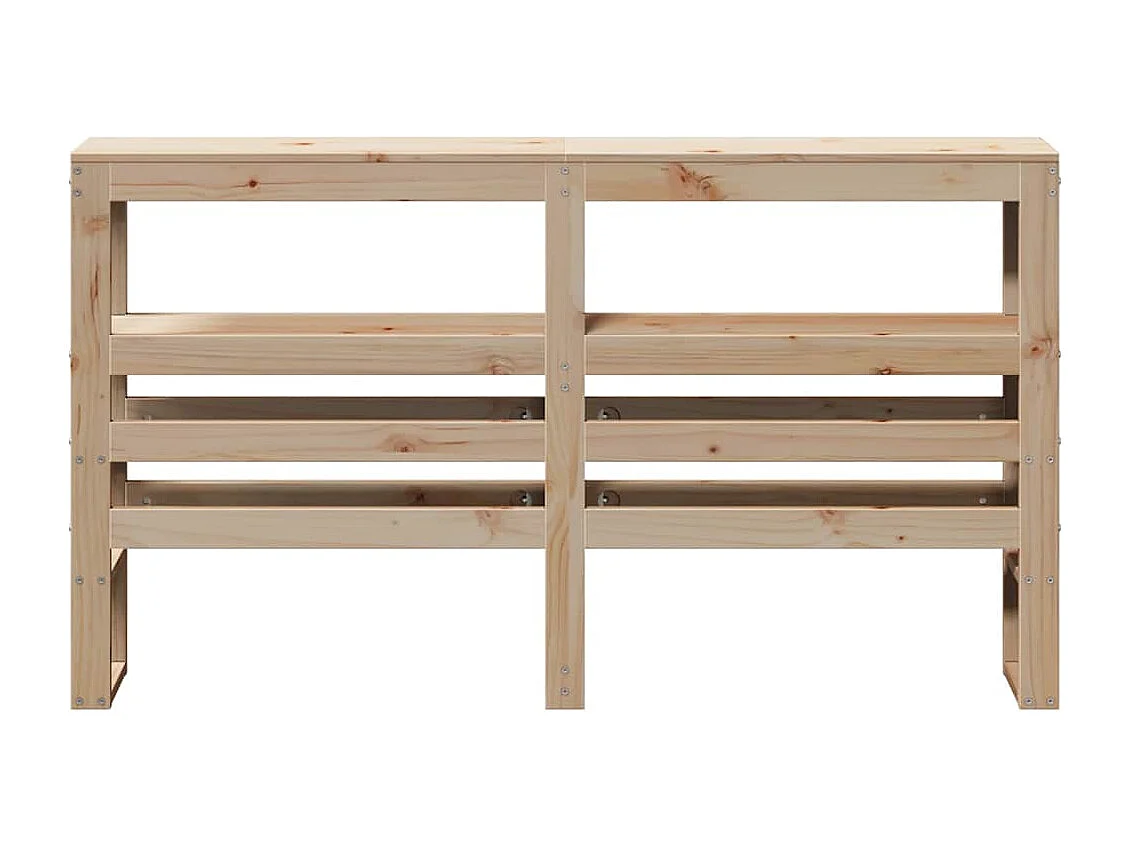 Testiera con ripiani 160 cm in legno massello di pino