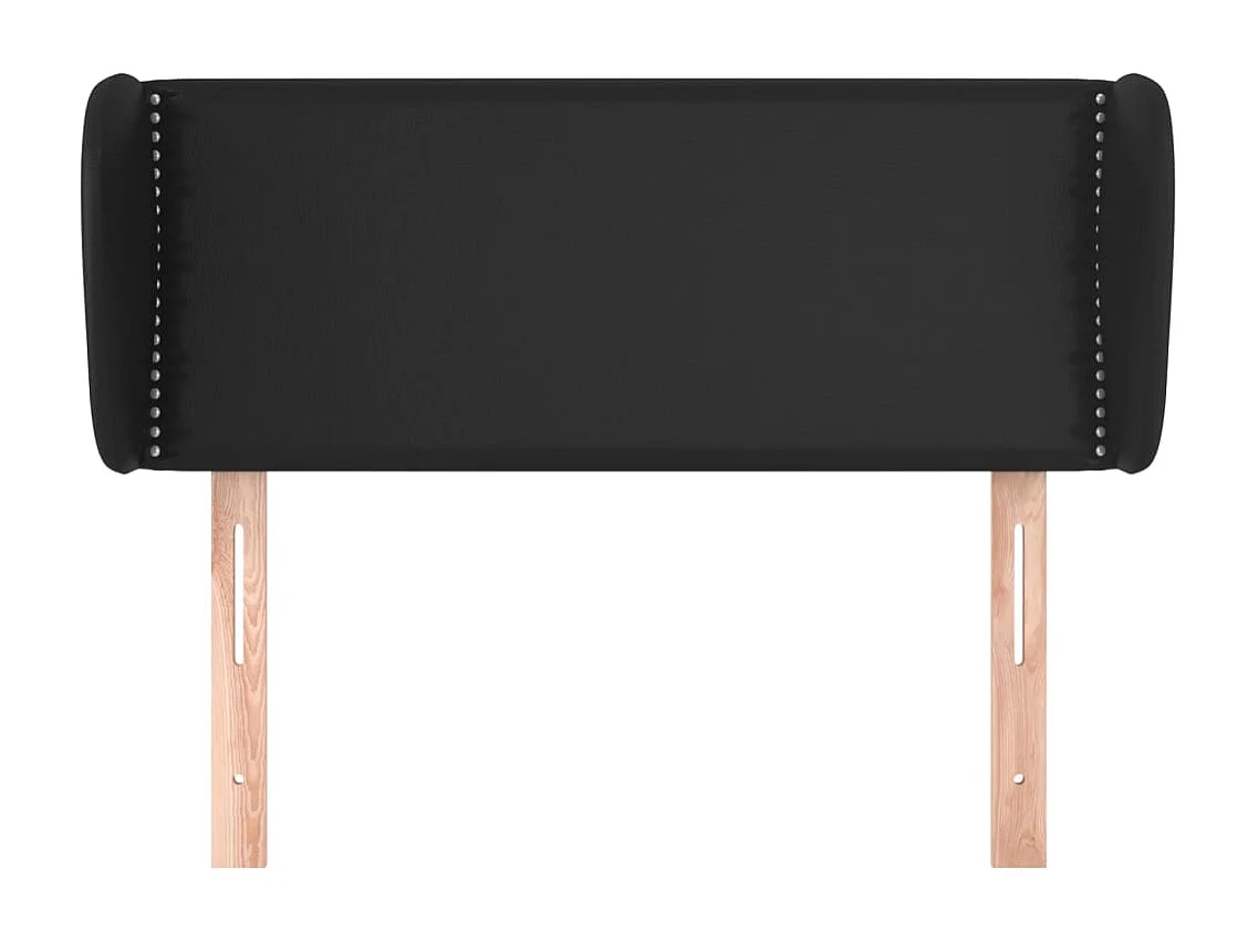 Hoofdbord met vleugels Zwart 83x23x78/88 cm Kunstleer