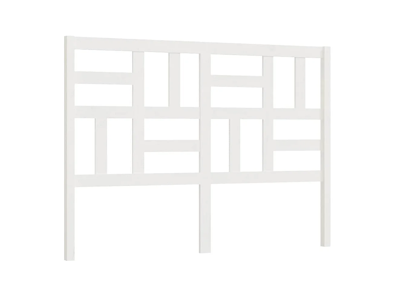 Wit hoofdeinde 166x4x104 cm Massief grenenhout