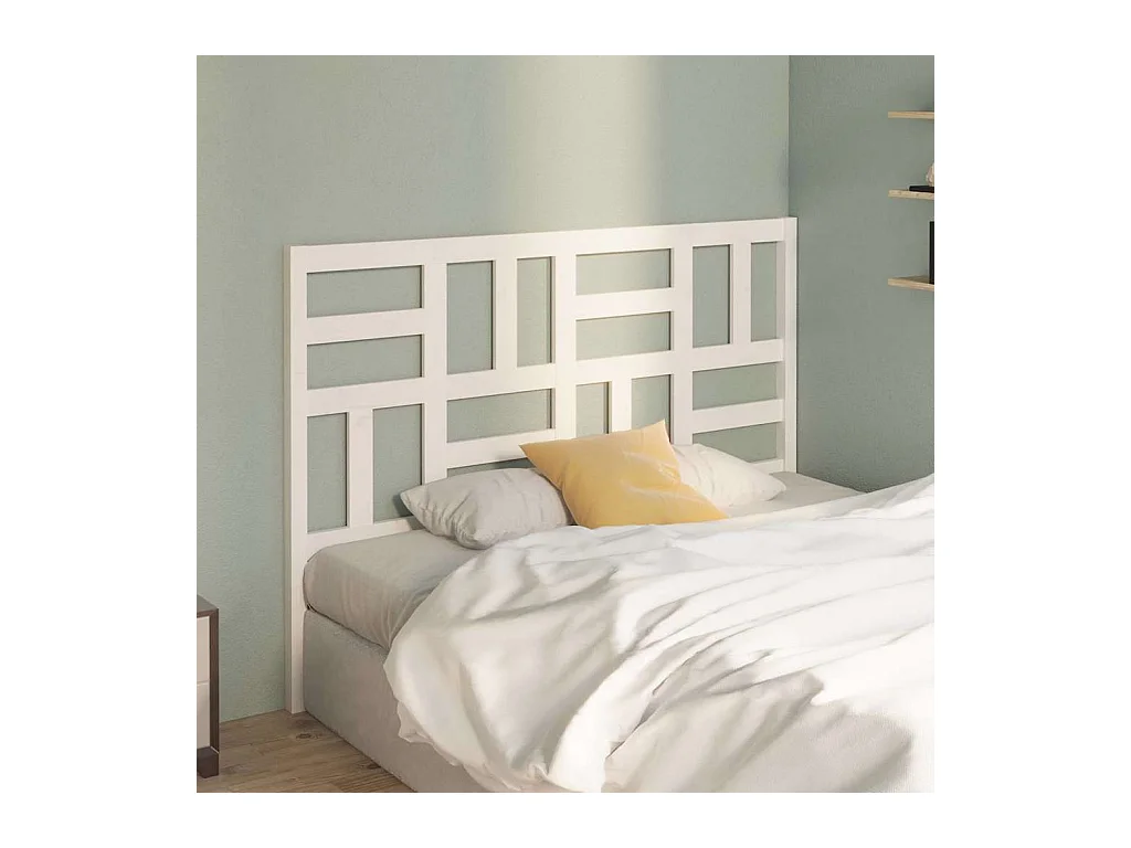 Wit hoofdeinde 166x4x104 cm Massief grenenhout