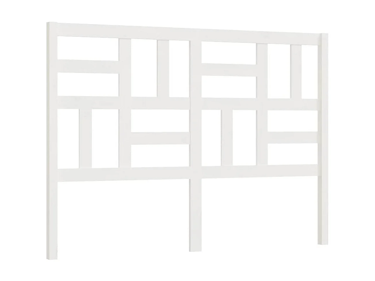 Tête de lit Blanc 166x4x104 cm Bois massif de pin