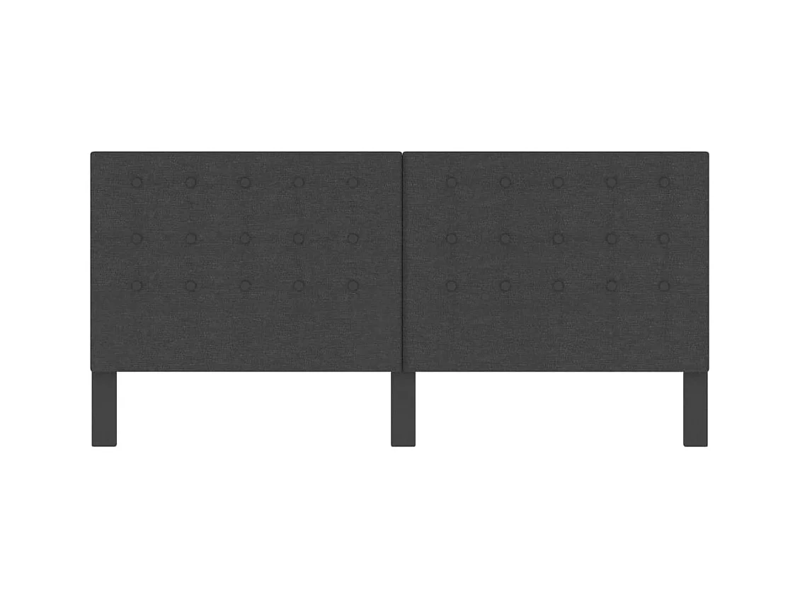 Gecapitonneerd hoofdbord Donkergrijs Stof 200x200 cm