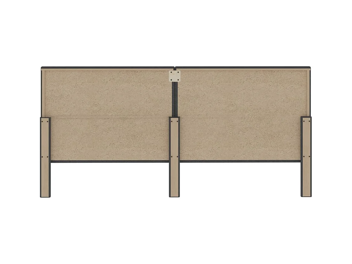 Gecapitonneerd hoofdbord Donkergrijs Stof 200x200 cm