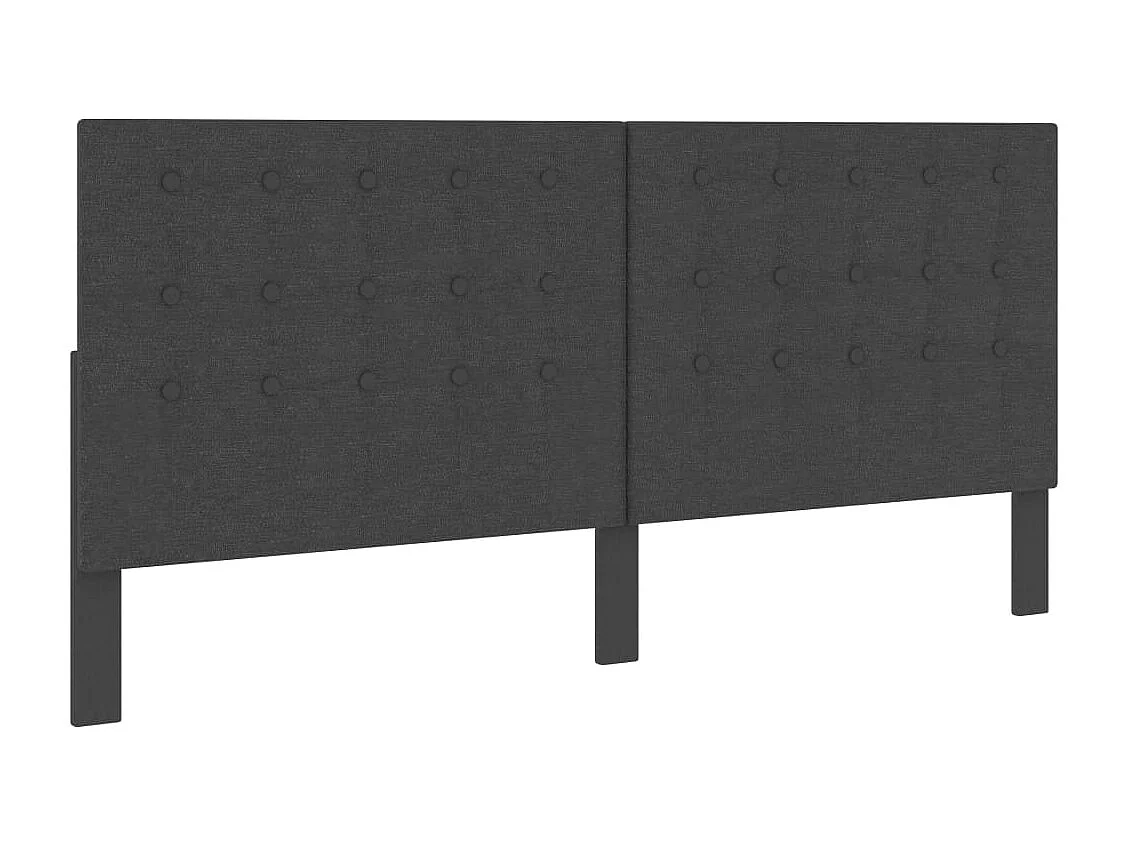 Testiera capitonné Tessuto grigio scuro 200x200 cm